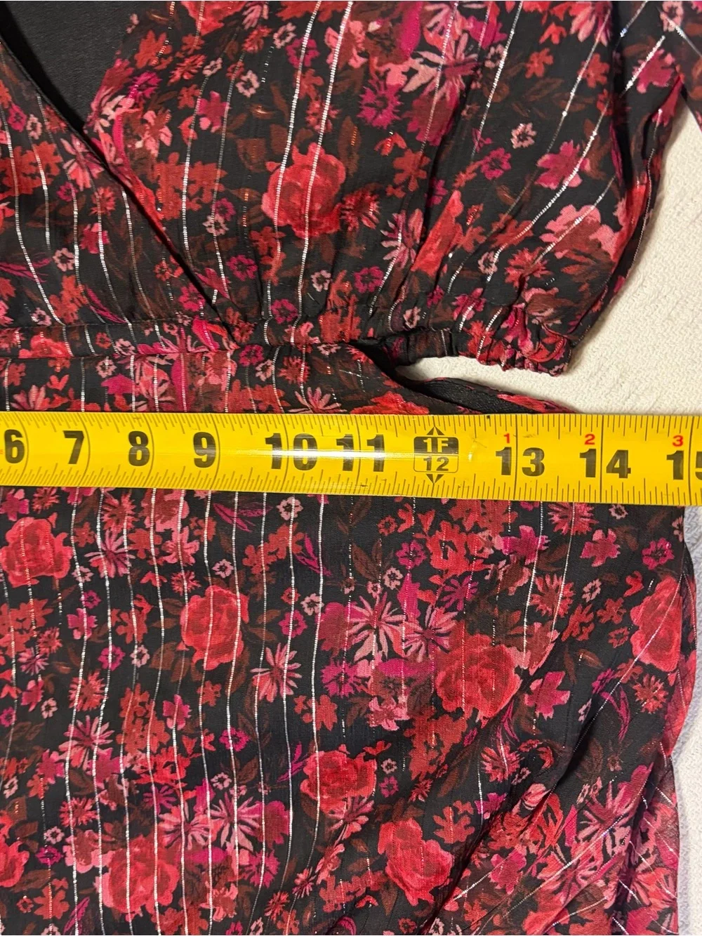 Haute Nites Floral Tiered Cutout Maxi Dress Small Flowy Fairy Party Going Out - Picture 12 of 13